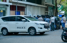 Maldives Police Service conducting an operation in capital Male’. PHOTO: MIHAARU