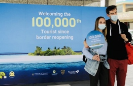 Maldives welcomes 100,000th tourist after border reopening. PHOTO: MMPRC