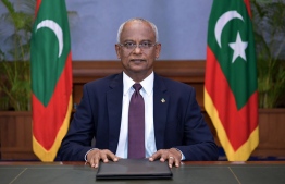 President Ibrahim Mohamed Solih. He stated on December 12, 2020, that Maldives could achieve net-zero carbon emissions by 2030 with international support. PHOTO/PRESIDENT'S OFFICE