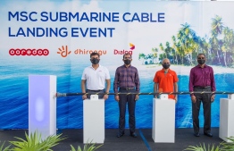 MSC submarine cable landing event. PHOTO: DHIRAAGU