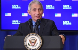 Director of the National Institute of Allergy and Infectious Diseases Anthony Fauci . (Photo by SAUL LOEB / AFP)