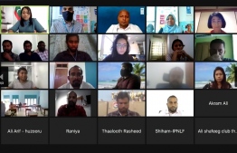 The virtual opening ceremony of the Capacity Building Workshop for NGOs. PHOTO: UNDP MALDIVES