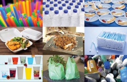 Collection of images depicting the various types of single-use  plastic products that cannot be imported to Maldives, beginning 1 July 2021. PHOTO: VARIOUS / STOCKPHOTOS