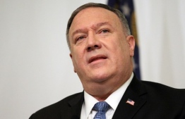 (FILES) In this file photo US Secretary of State Mike Pompeo speaks on "China challenge to US national security and academic freedom," December 9, 2020, in Atlanta, Georgia. - US Secretary of State Mike Pompeo criticized an EU investment deal with China as "weak" in an interview released on January 5, 2021, warning that it does not protect against risks from Beijing. "As we stared at it, it was a weak agreement. It didn't protect the European workers from the predation of the Chinese Communist Party," Pompeo told the Bloomberg television show of investor David Rubenstein. (Photo by Tami Chappell / AFP)