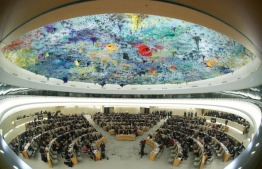 A session of the UN Human Rights Council in February 2020. The council's presidency rotates each year between regions. PHOTO: REUTERS
