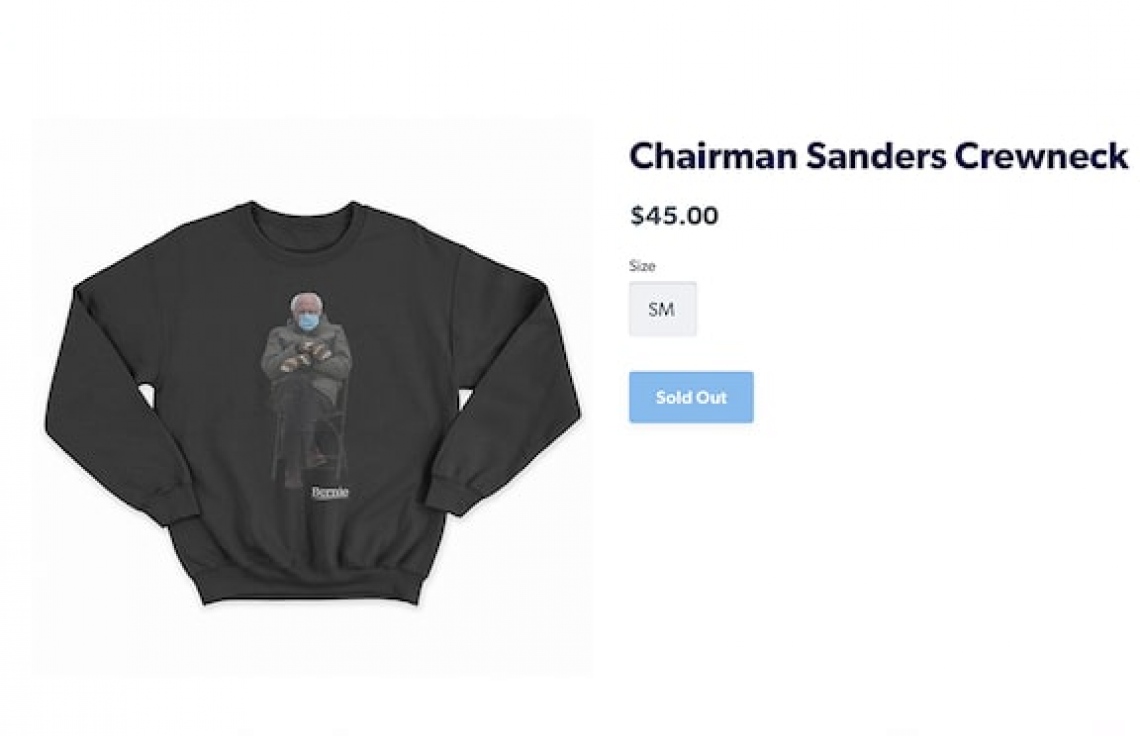 ބާނީ ސޭންޑާޒްގެ "މީމް" ފެޝަން ޓްރެންޑަކަށް