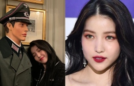 GFriend's Sowon apologizes for flirty pictures with Nazi mannequin: The left is a screen capture of the now-infamous photo posted on her Instagram, while seen on the right is a photograph taken during the group's tour. PHOTO: ERIZOS.MX