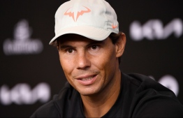 This hand out photo released by the Tennis Australia on February 7, 2021 shows Spain's Rafael Nadal speaks during a pre-tournament player media conference at Melbourne Park in Melbourne. (Photo by VINCE CALIGIURI / TENNIS AUSTRALIA / AFP) / -----EDITORS NOTE --- RESTRICTED TO EDITORIAL USE - MANDATORY CREDIT "AFP PHOTO /VINCE CALIGIURI / TENNIS AUSTRALIA " - NO MARKETING - NO ADVERTISING CAMPAIGNS - DISTRIBUTED AS A SERVICE TO CLIENTS