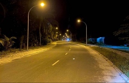 (FILE) A photo of Fuvahmulah taken in February, when a curfew was announced on the island: Fuvahmulah has been under curfew since May 6 -- Photo: Fuvahmulah Council