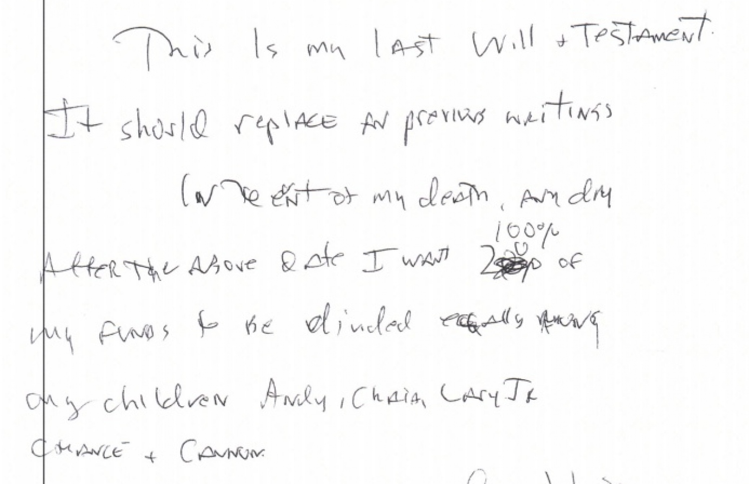 ލެރީގެ ވަސިއްޔަތް.