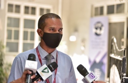 Shahubaan Fahmy speaking during a protest against violence against journalists -- Photo: Nishan Ali