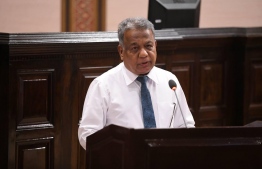 MP Ahmed Saleem speaking at a Parliament meeting