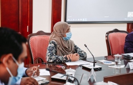 (FILE) HPA's Director General of Public Health Maimoona Aboobakuru speaking at the parliament, on March 8, 2021 -- Maldives lifted the Health Emergency on March 13, 2022 -- Photo: Parliament
