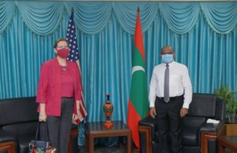 US Ambassador to Maldives Alaina Teplitz on Sunday paid a courtesy call to the Minister of Foreign Affairs Abdulla Shahid. PHOTO: FOREIGN MINISTRY