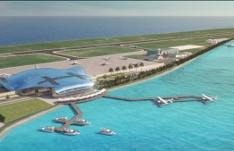 An artist's rendition of Hanimaadhoo Airport project--