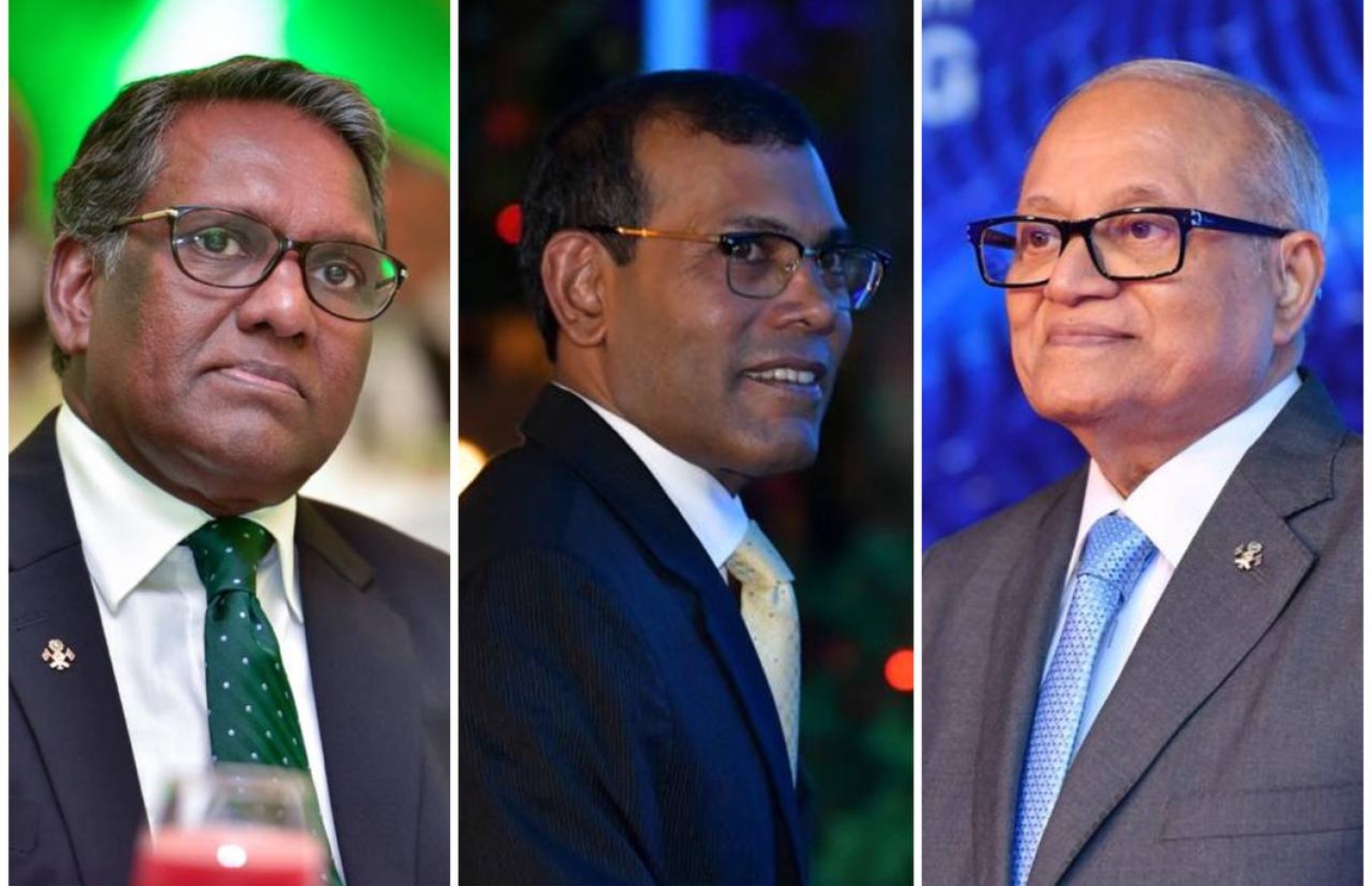 ކުރީގެ ތިން ރައީސުން (ކ-ވ) މައުމޫން، ނަޝީދު އަދި ވަހީދު