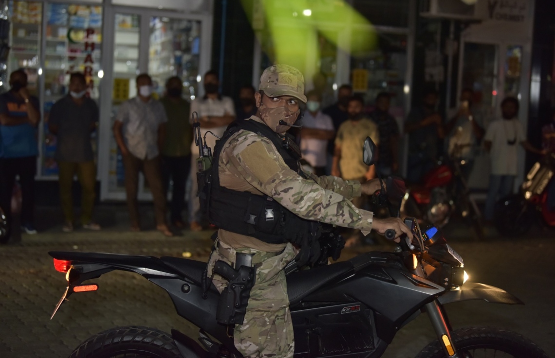 އޭޑީކޭ ސަރަހައްދުގައި ސިފައިން ހަރަކާތްތެރިވަނީ.-- ފޮޓޯ: ނިޝާން އަލީ/ މިހާރު