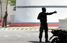 (FILE) MNDF on scene after the assassination attempt on Nasheed in 2021 -- Photo: Nishan Ali / Mihaaru