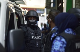 [File] Police investigating a terror attack in Male' city last year