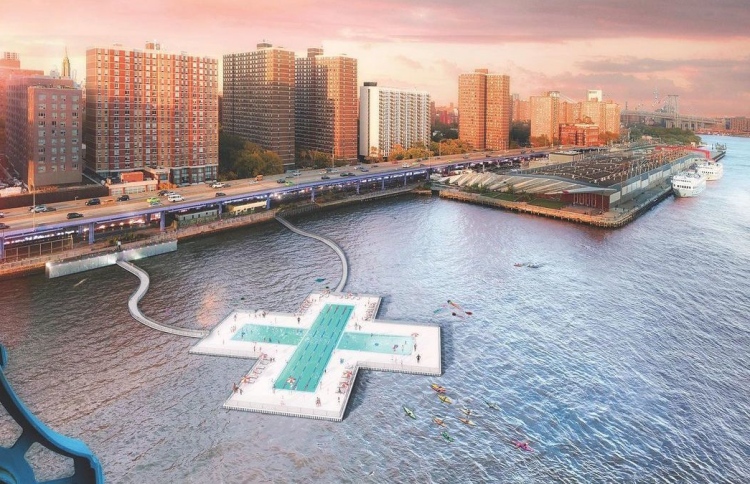 ކޯރެއްގެ ތެރޭގައި ފްލޯޓިން ޕޫލެއް ހަދަނީ