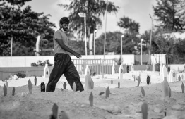 (FILE) Hulhumale' Graveyard: four people have passed away from COVID-19 in September so far -- Photo: Nishan Ali/ Mihaaru