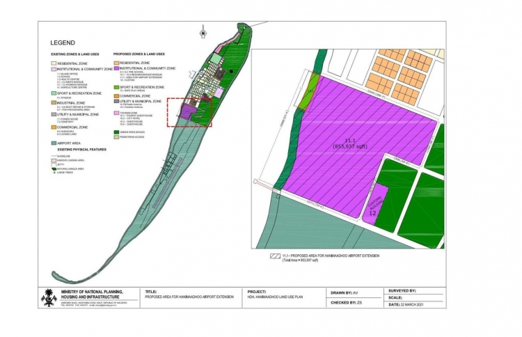 ހަނިމާދޫ އެއާޕޯޓަށް 853،937 އަކަފޫޓުގެ ބިމެއް!
