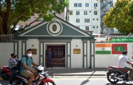 (FILE) Indian High Commission, on July 21, 2021: Foreign Ministry released a press statement over the increased traction the "India Out" movement have been receiving -- Photo: Ahmed Awshan Ilyas/ Mihaaru
