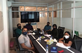 [FILE] Some members of Maldives Journalist Association in  meeting --Photo: Mihaaru