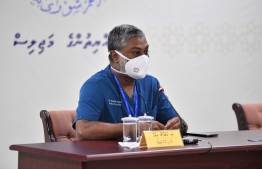 Abdulla Niyaaf, answering questions at the 241 Committee -- Photo: Majilis