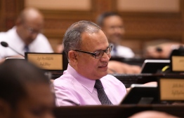 Maduvvaree MP Adam Shareef in parliament -- Photo: Parliament