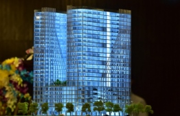 (FILE) A drawing of the 25 building to built in Hulhumale'