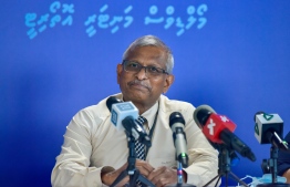 (FILE) Governor of MMA Ali Hashim on August 22, 2021: MMA had announced in 2018 as well that buying and selling of cryptocurrencies will not be valid -- Photo: Ahmed Awshan Ilyas/ Mihaaru