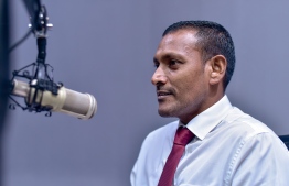 [FILE] Prosecutor General Hussain Shameem recording a podcast for Mihaaru on September 1, 2021: the matter to dismiss Shameem would be discussed further during the next meeting scheduled by MDP's parliamentary group -- Photo: Ahmed Awshan Ilyas / Mihaaru