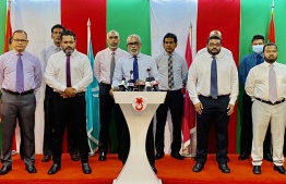 [File] The PPM/PNC leadership and other senior members of the coalition speaks to the media: PNC senate will be held tomorrow at 10 am.