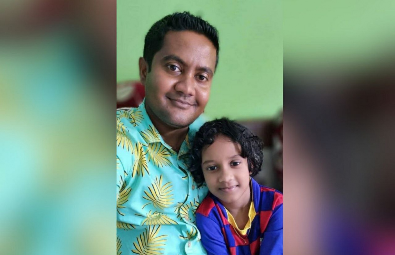 ސައުދުﷲ އަހުމަދު އޭނާގެ ދަރިފުޅު ސަދާއާ އެކު.