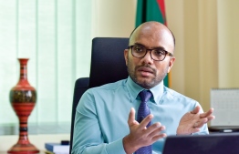 (FILE) Minister of Finance Ibrahim Ameer: he has stated the endorsement of both IMF and World Bank indicate their support for the government's strategies for economic sustainability-- Photo: Mihaaru