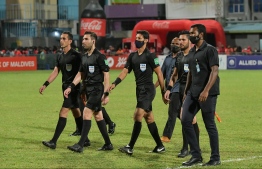 [File] Some officials who refereed matches of the SAFF Championships 2021 held in Maldives.