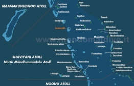 Shaviyani Atoll Map Maldives