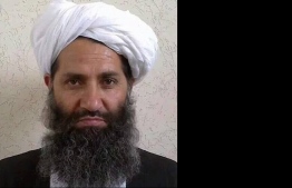 (FILES) This undated file photo handout released by the Afghan Taliban undated handout photograph released by the Afghan Taliban on May 25, 2016 shows, according to the Afghan Taliban, the new Mullah Haibatullah Akhundzada posing for a photograph at an undisclosed location. Haibatullah Akhundzada has made his first-ever public appearance, officials announced on October 31, 2021, addressing a meeting of supporters in southern city Kandahar. -- Photo: STR / Afghan Taliban / AFP