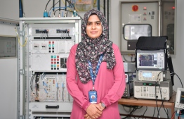 Manager of the System Planning and Support Unit of the Air Traffic Engineering Section at Velana International Airport, Fathimath Ahmed's (Fathun) -- Photo:  Nishan Ali/ Mihaaru