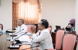 (FILE) Chairperson of Judiciary Committee Imthiyaz  Fahmy during a Judiciary Committee meeting on November 21, 2021: Amendments to the Legal Profession Act submitted my MP Usham of Vilimale' constituency was passed on Tuesday, October 4, 2022 -- Photo: Parliament