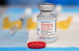 (FILES) In this file photo taken on December 15, 2021: The Moderna Covid-19 vaccine awaits administration at a vaccination clinic in Los Angeles, California. . -- Photo: Frederic J. Brown/ AFP