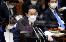 Japan's Prime Minister Fumio Kishida speaks during a budget committee session in the upper house at parliament in Tokyo on December 20, 2021: the executions on Tuesday are the first since Prime Minister Fumio Kishida, who had taken office in October this year -- Photo: Jiji Press/ AFP