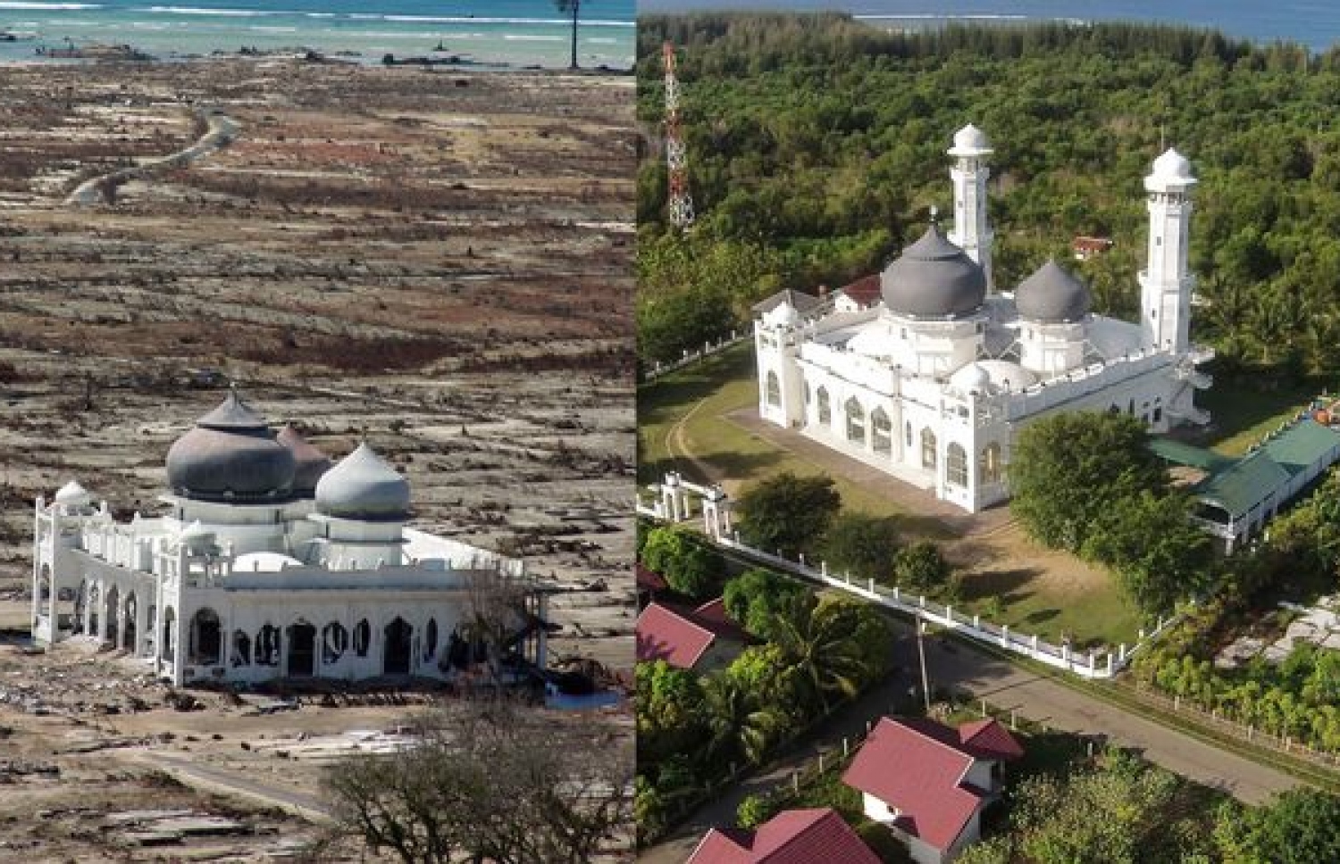 އިންޑޮނީޝިއާގެ ބައިތުއްރަހްމާން މިސްކިތް، ސުނާމީ އަށް ފަހު އަދި އޭގެ ކުރިން