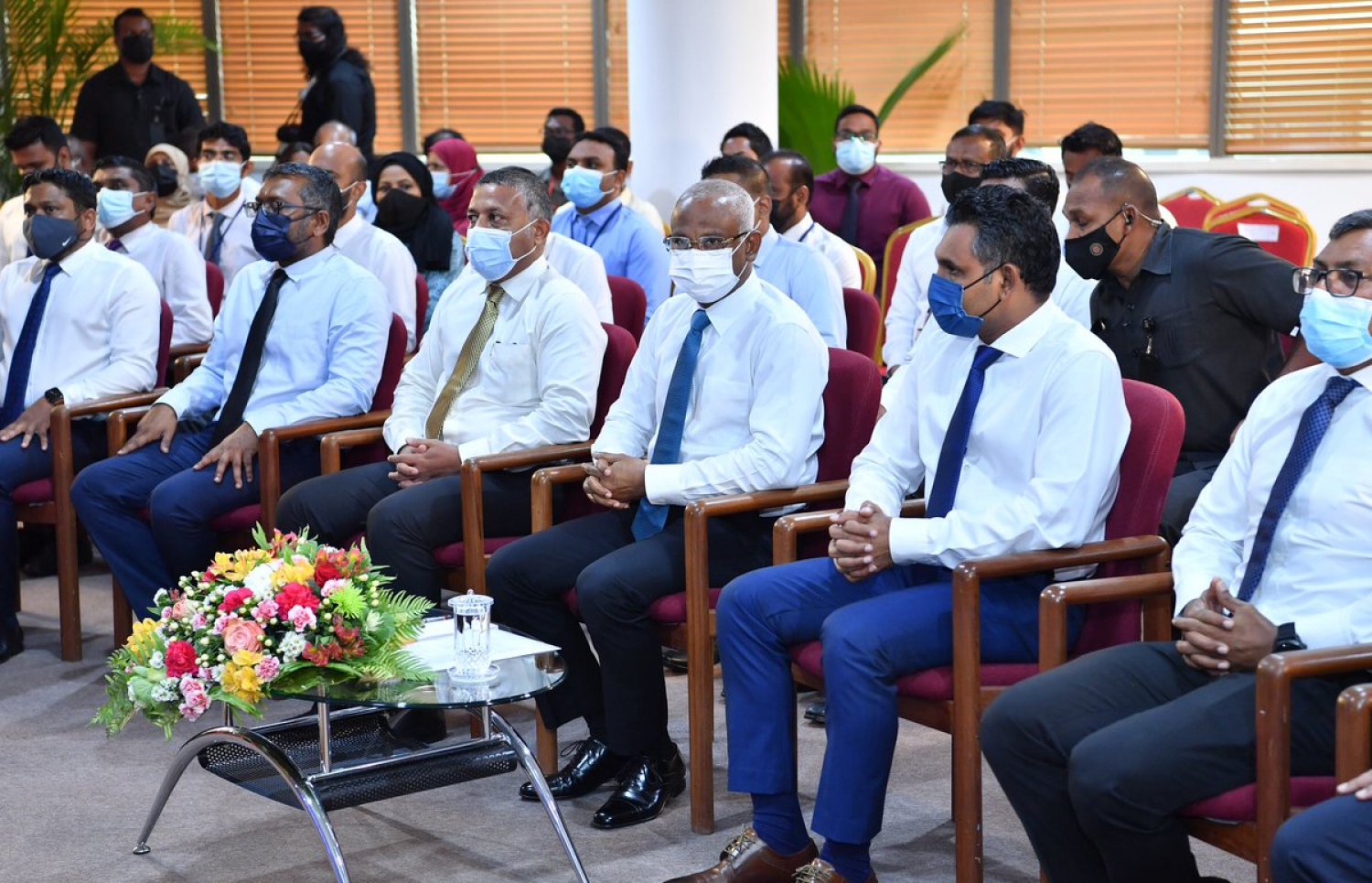 ސްޓެލްކޯގައި ބޭއްވި ރަސްމިއްޔާތުގައި ރައީސް އިބްރާހިމް މުހައްމަދު ސޯލިހް ބައިވެރިވެވަޑައިގަންނަވަނީ. -- ފޮޓޯ/ ރައީސް އޮފީސް