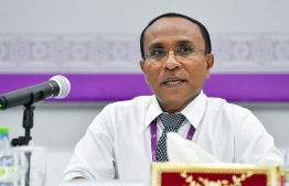 Ismail Habeeb, the Vice President of the EC: He said that taking a vote about the system of government is not possible at this time. Photo: Fayaz Moosa / Mihaaru