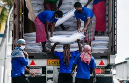 STO previously supplying staples like rice and flour to Male' shops.-- Photo: STO