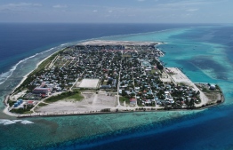 Aerial photo of Gaafu Dhaalu Thinadhoo: Thinadhoo Council said some contractors had applied to renew their leases without paying off their outstanding debt -- Photo: Gaffe Online