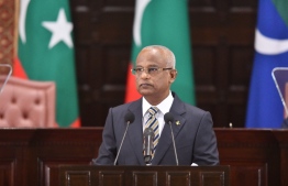(FILE) President Ibrahim Mohamed Solih’s Presidential Address at the First Sitting of the Parliament on February 3, 2022: He is undergoing a surgery for his thyroid on Friday -- Photo: Nishan Ali/ Mihaaru