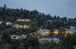 Bisate Lodge near Volcanoes National Park - a visible sign of economic growth -- Andrea Frazzetta/Bloomberg